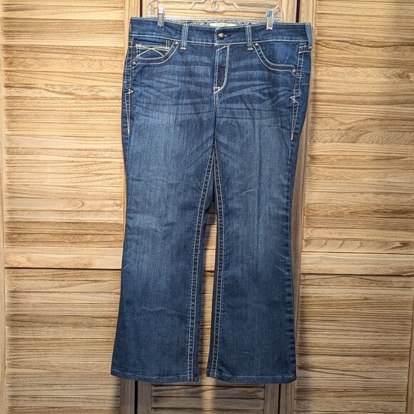 Ariat REAL Mid-Rise Boot Jeans Size 33R - Picture 3 of 15